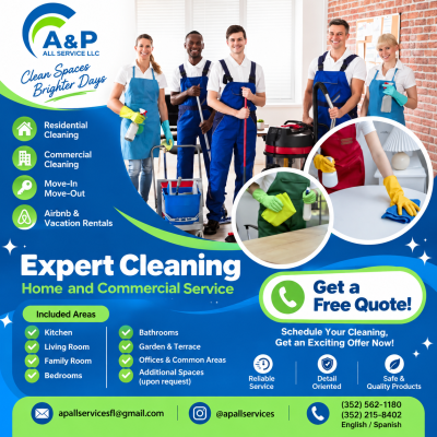 Clean Spaces. Professional Service. Reliable Results.